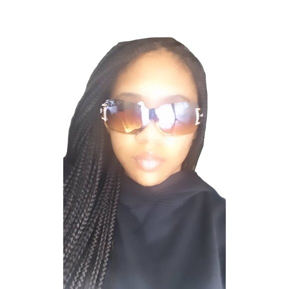 Womens Oversized Fashion Sunglasses UV400 Protection Brown Gradient Lenses - Picture 2 of 4